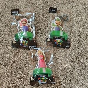 Nintendo Super Mario Bros. Movie Figures - Mario, Luigi, Peach
